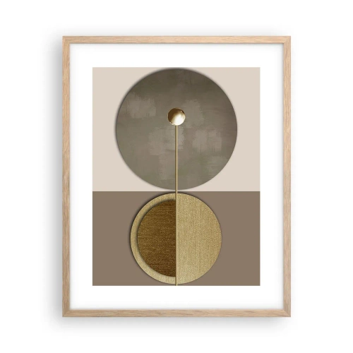 Póster en marco roble claro - Equilibrio perfecto - 40x50 cm