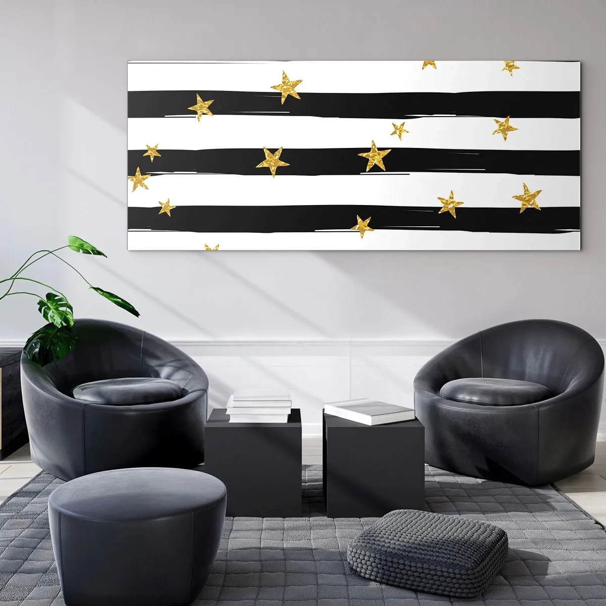 Cuadro sobre vidrio - Impresiones sobre Vidrio - Todos hemos nacido bajo una estrella de la suerte - 90x30 cm
