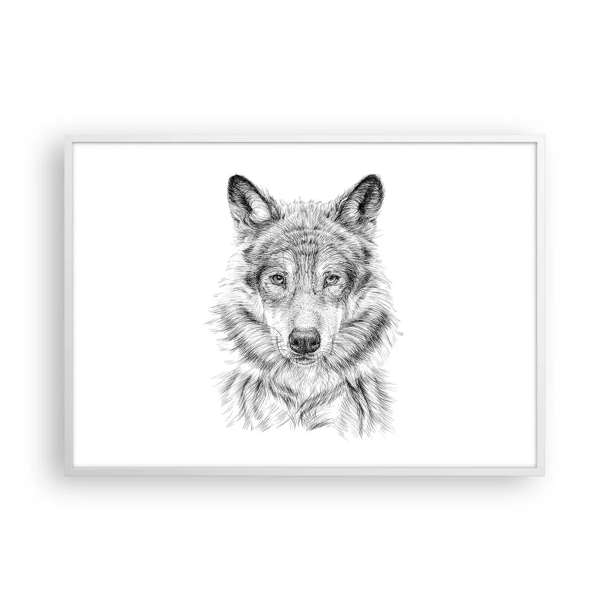 Póster en marco blanco - Un líder nato - 100x70 cm