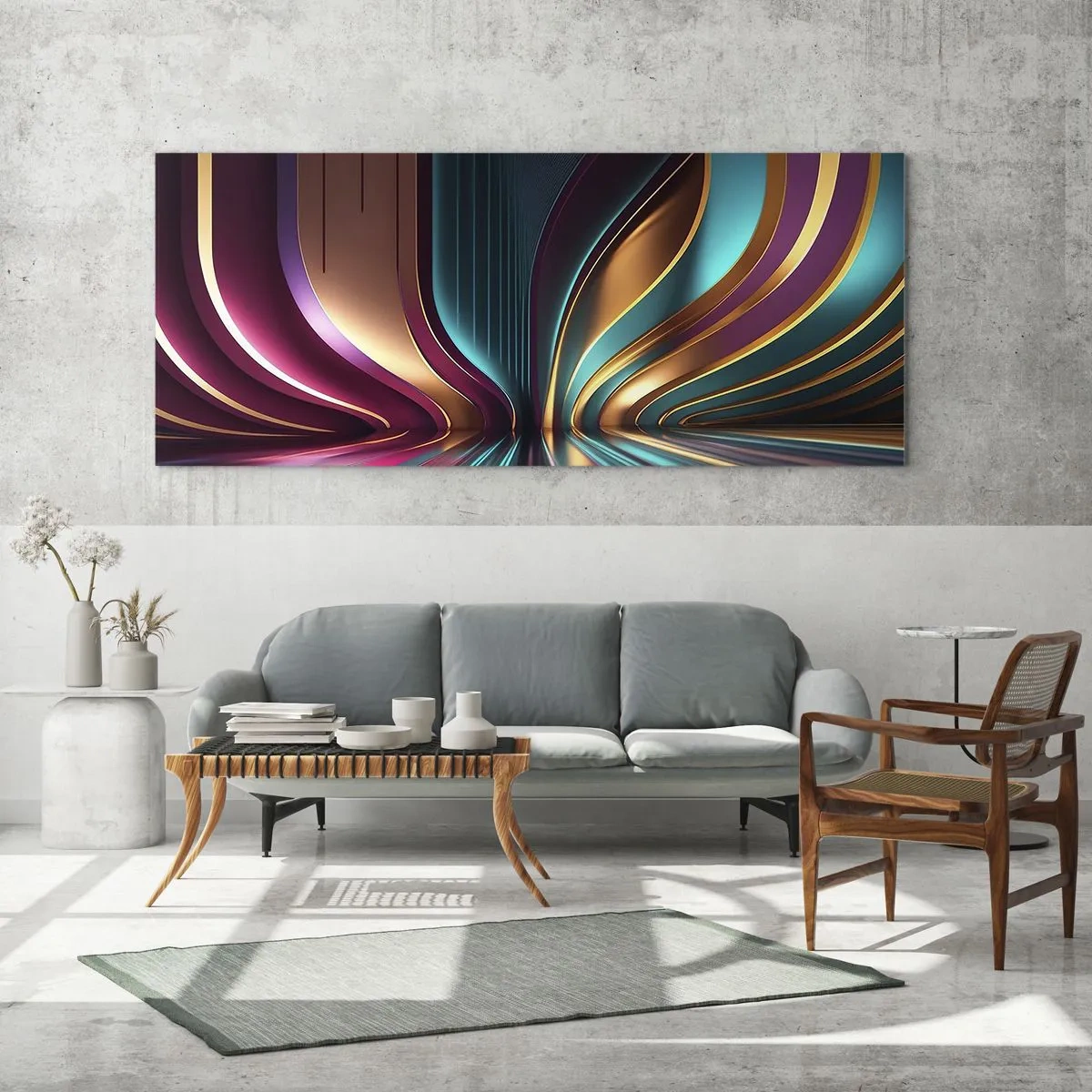 Cuadro sobre vidrio - Impresiones sobre Vidrio - Arquitectura de la luz - 100x40 cm