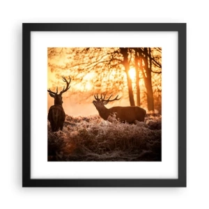 Póster en marco negro - El sueño de un cazador - 30x30 cm