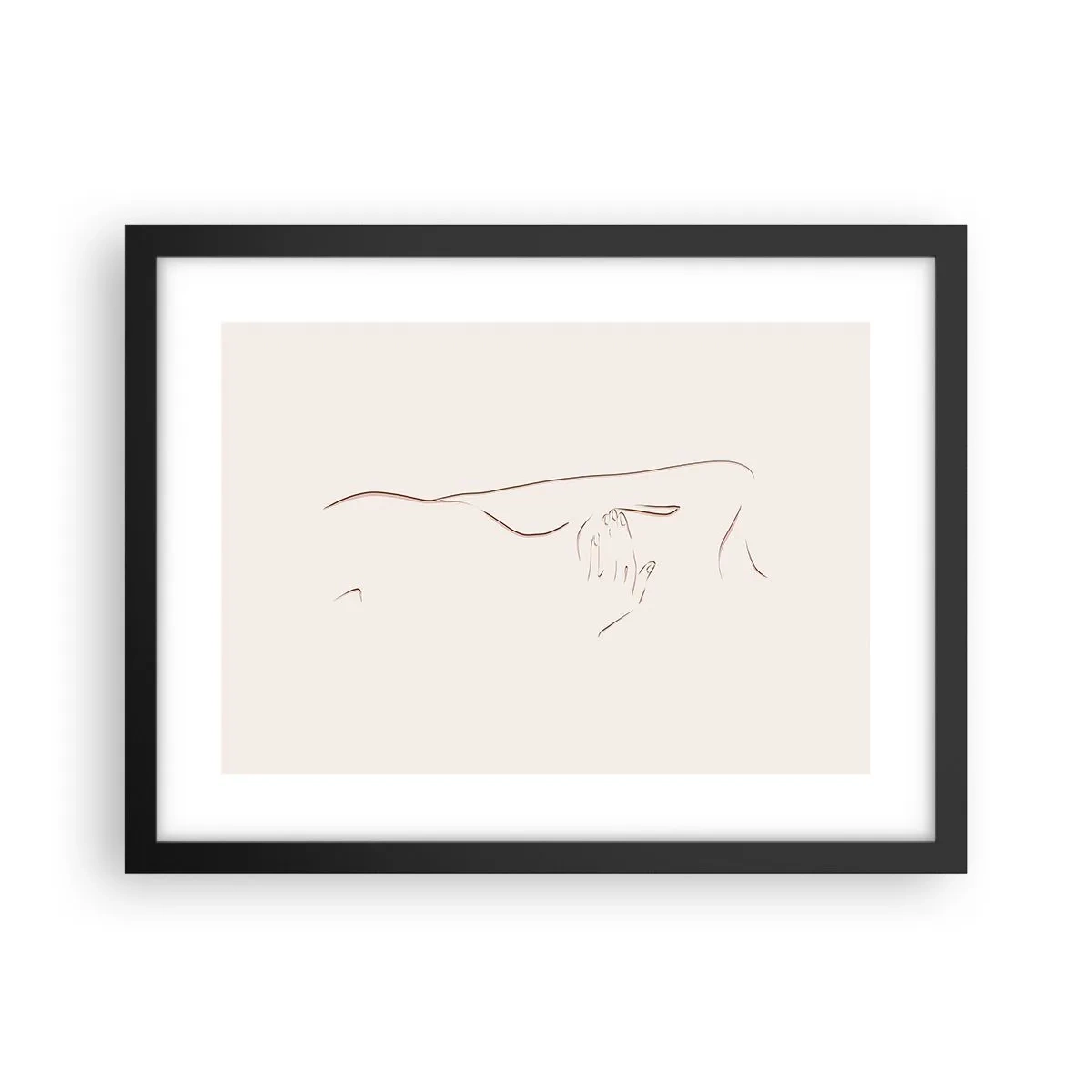 Póster en marco negro - La forma del deseo - 40x30 cm
