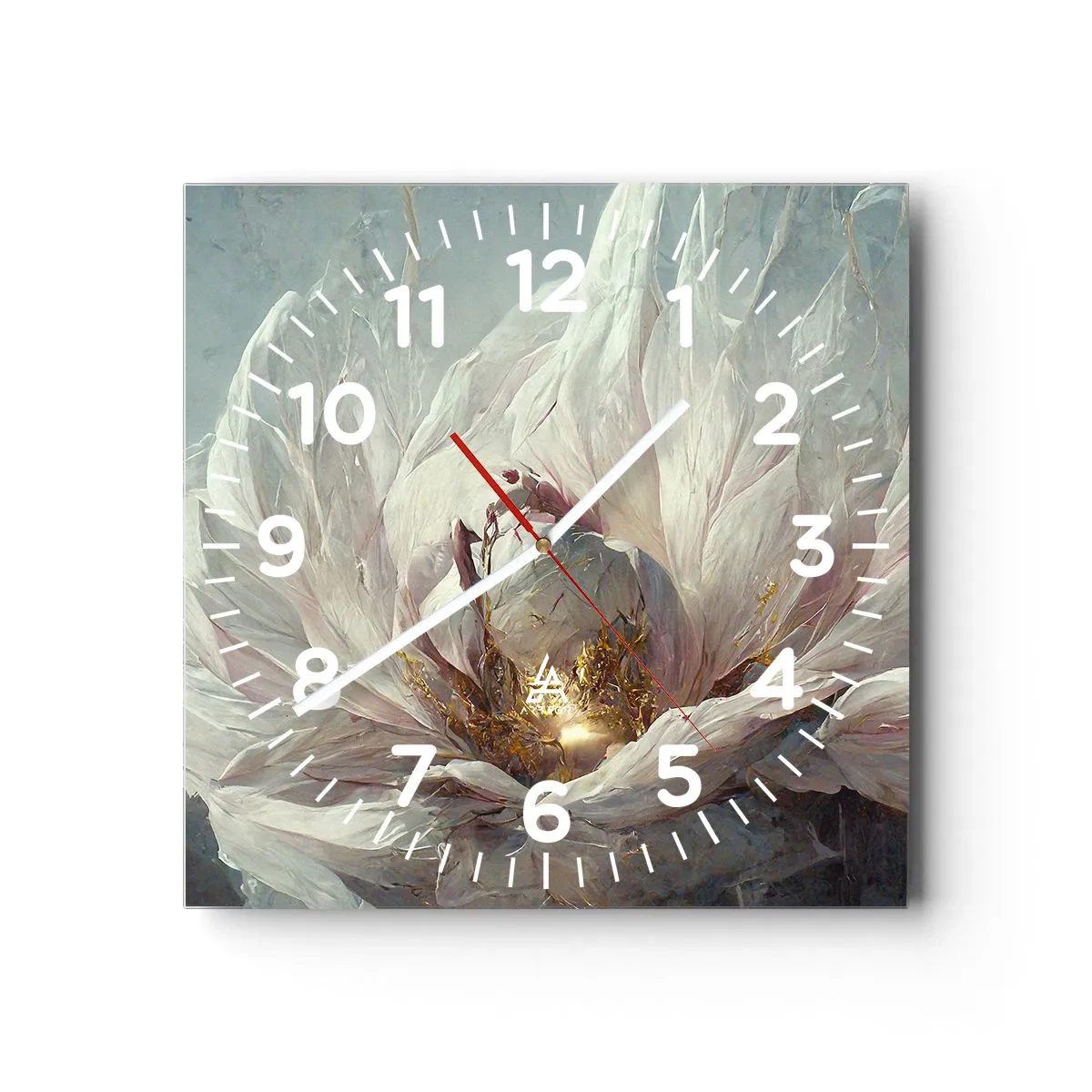 Reloj de pared - Reloj de vidrio - Florece una vez cada cien años - 40x40 cm