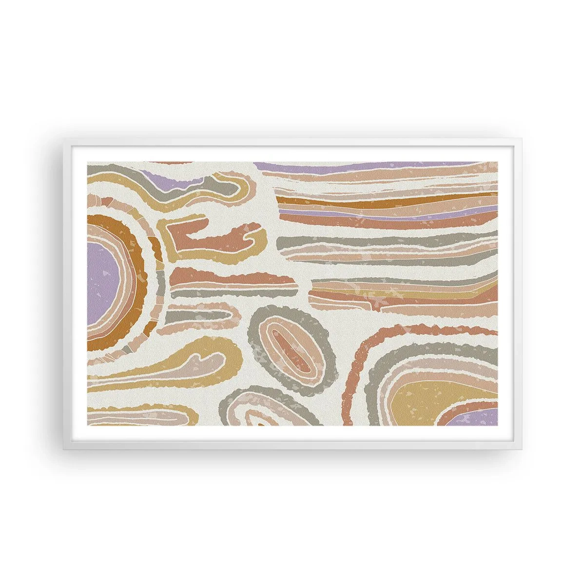 Póster en marco blanco - Cortes transversales llenos de color - 91x61 cm