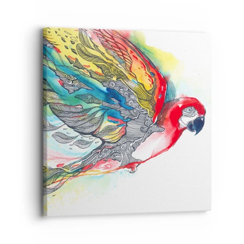 Cuadro sobre lienzo - Impresión de Imagen - Vivir con colorido - 30x30 cm