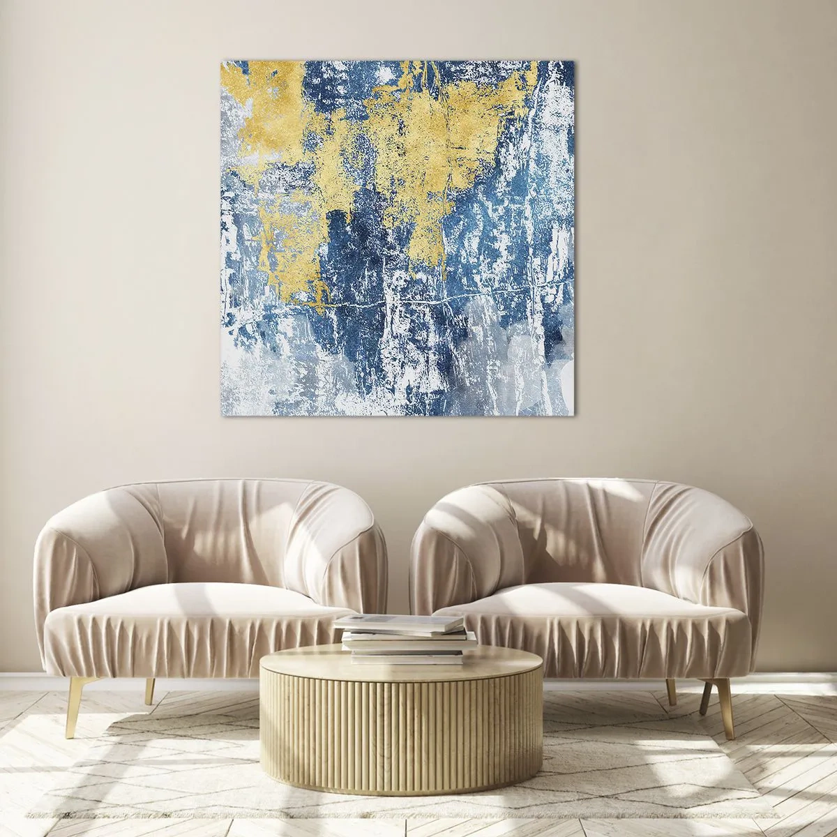 Cuadro sobre vidrio - Impresiones sobre Vidrio - Una abstracción serena - 40x40 cm