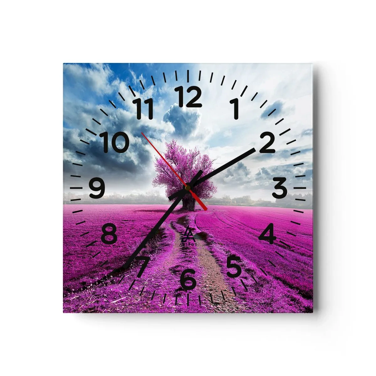 Reloj de pared - Reloj de vidrio - El brezal - un encanto - 40x40 cm