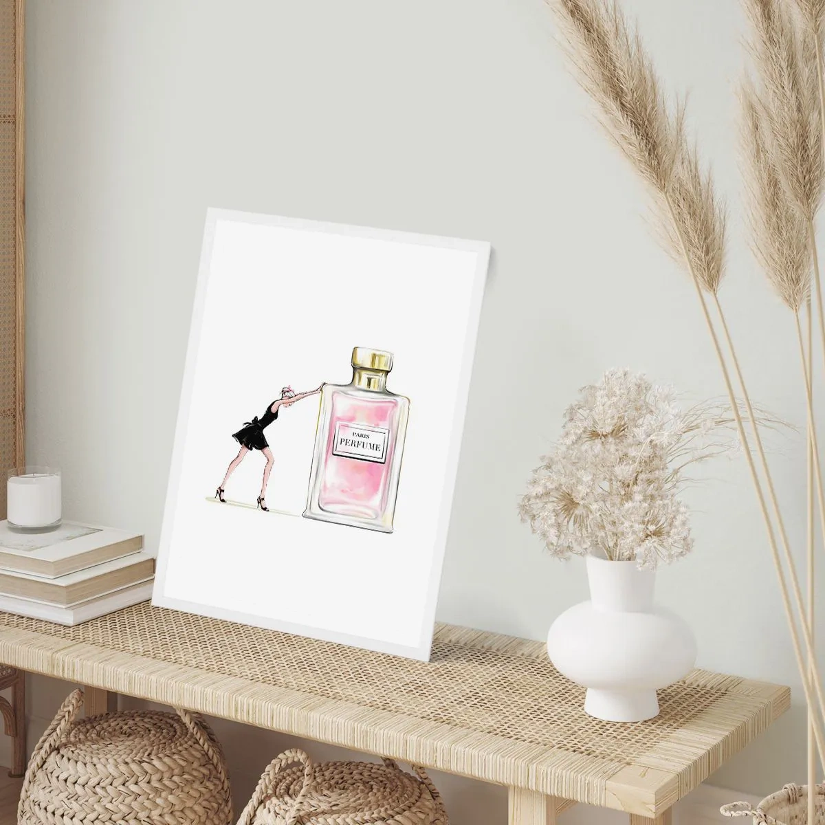 Póster en marco blanco - La esencia de la feminidad - 50x70 cm