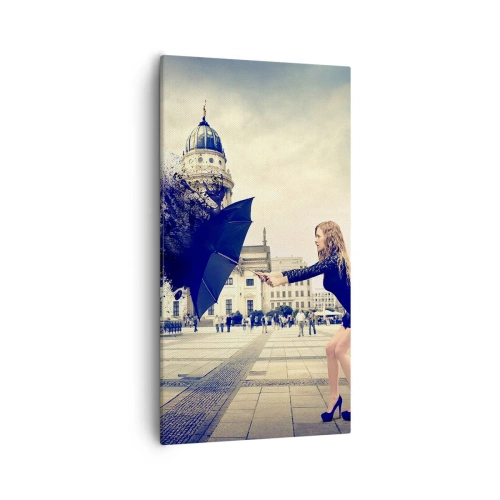 Cuadro sobre lienzo - Impresión de Imagen - Hay un viento tan... - 55x100 cm