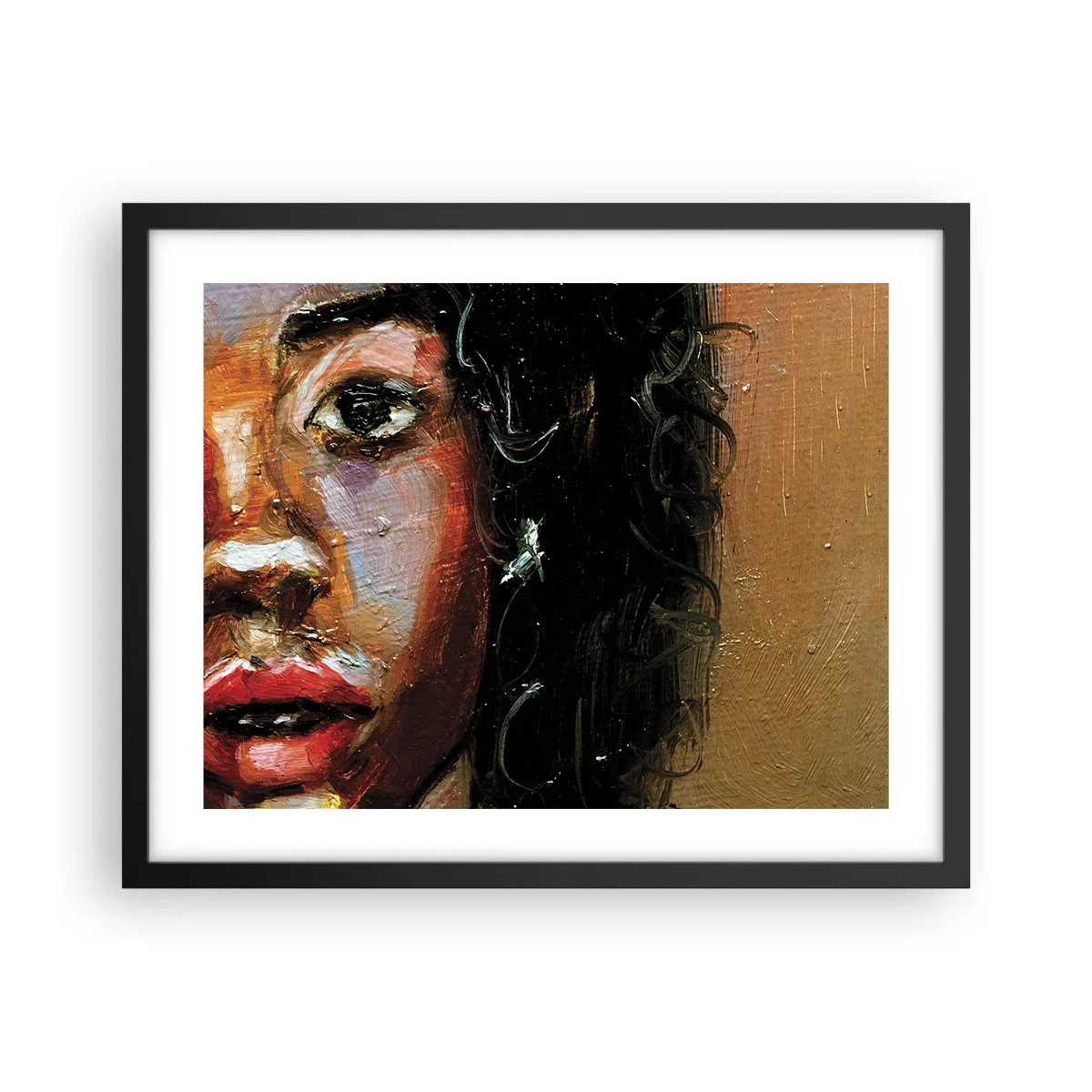Póster en marco negro - La mitad de mi ser - 50x40 cm