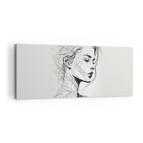 Cuadro sobre lienzo - Impresión de Imagen - Retrato de ensueño - 100x40 cm