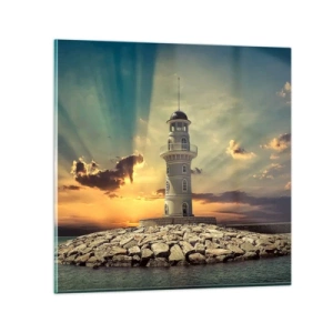 Cuadro sobre vidrio - Impresiones sobre Vidrio - Luz - Bondad - Belleza - 50x50 cm