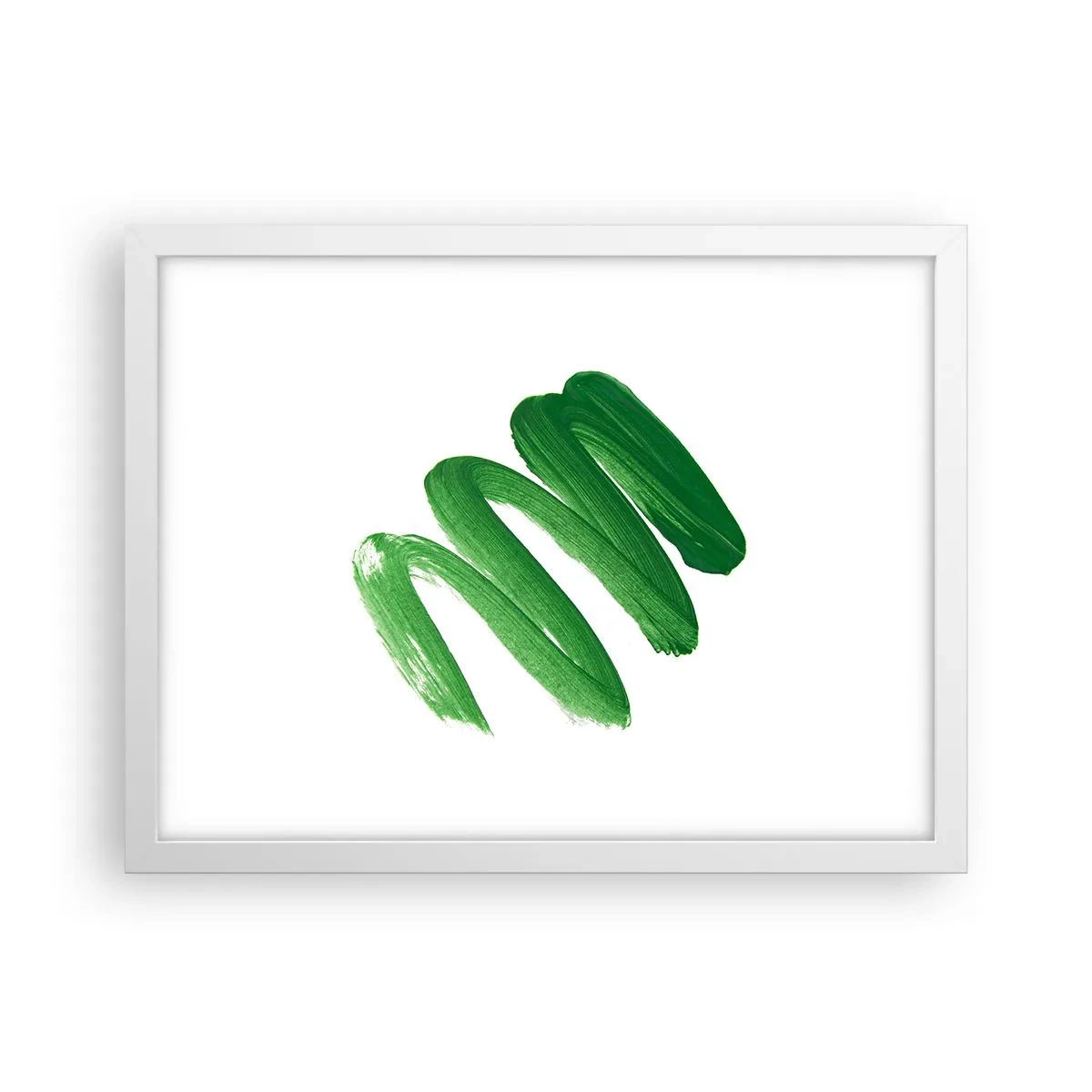 Póster en marco blanco - Una broma verde - 40x30 cm