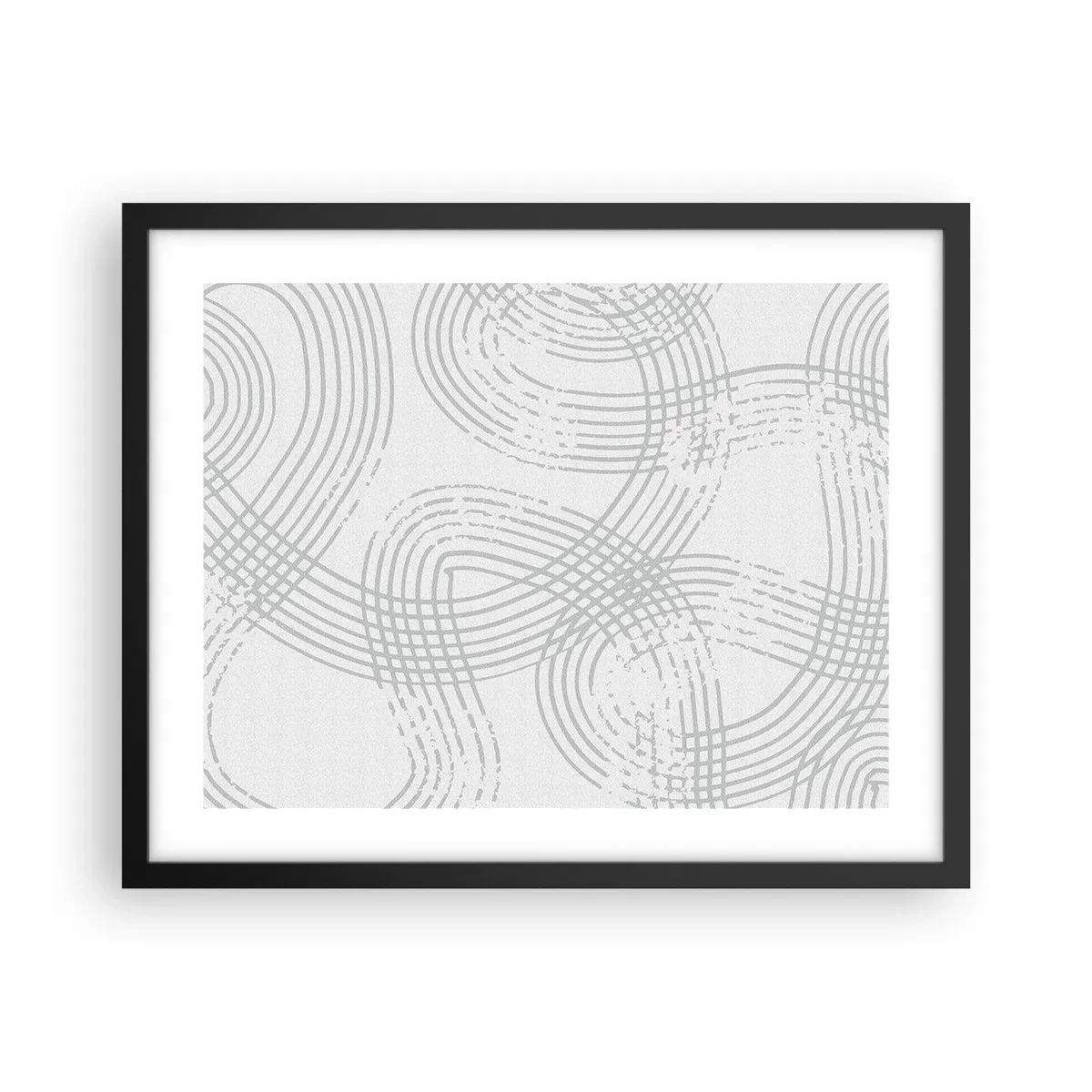 Póster en marco negro - No hay camino recto - 50x40 cm