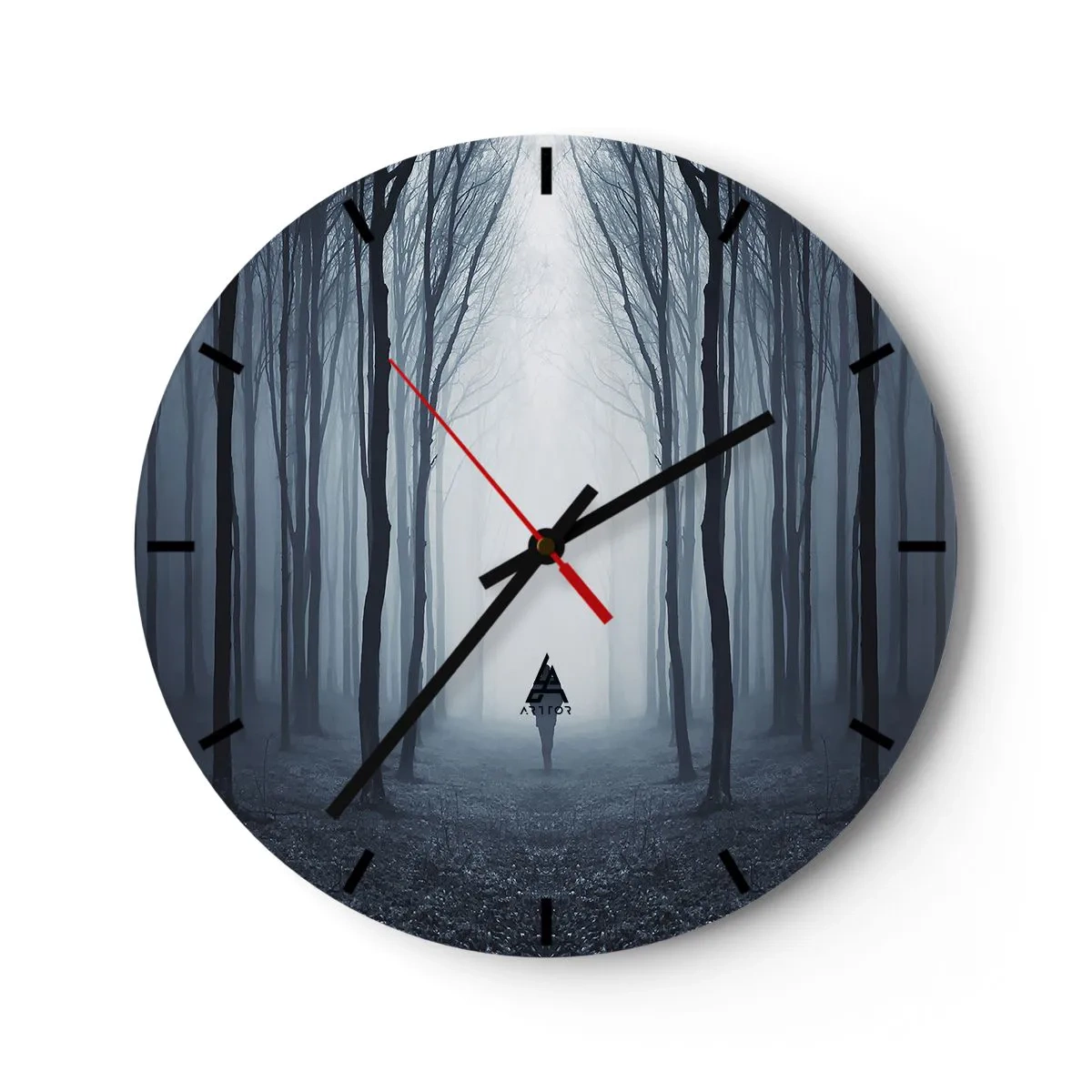 Reloj de pared - Reloj de vidrio - Alto y claro - 40x40 cm