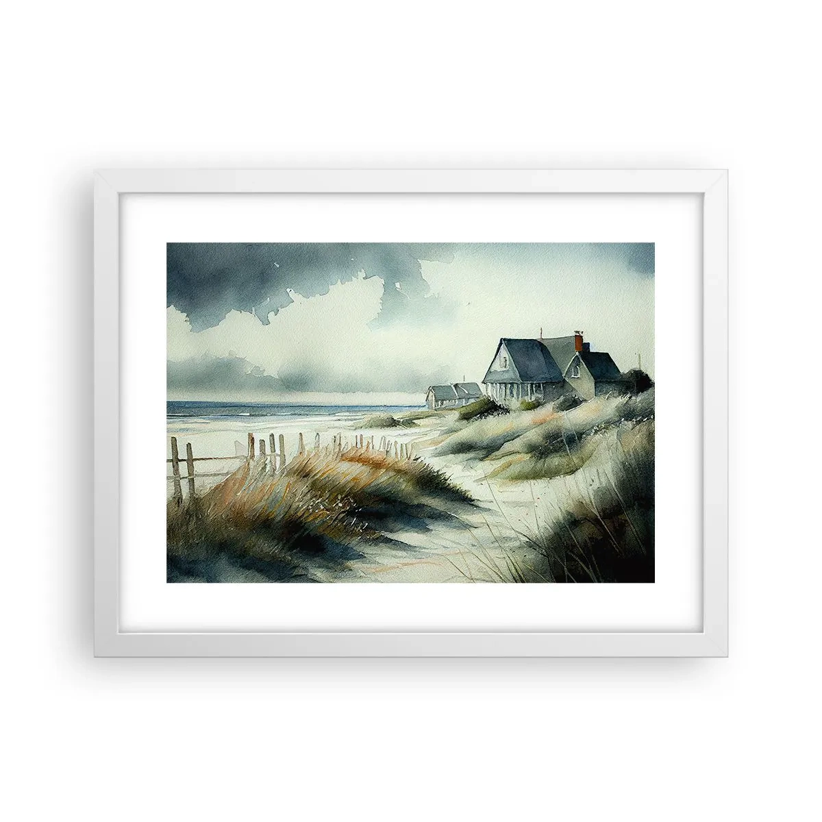 Póster en marco blanco - Lejos del bullicio - 40x30 cm