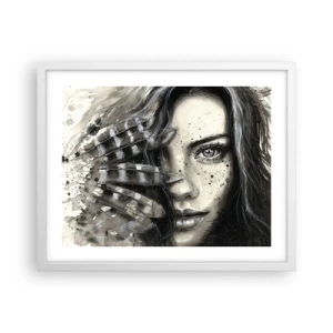 Póster en marco blanco - Belleza salvaje - 50x40 cm