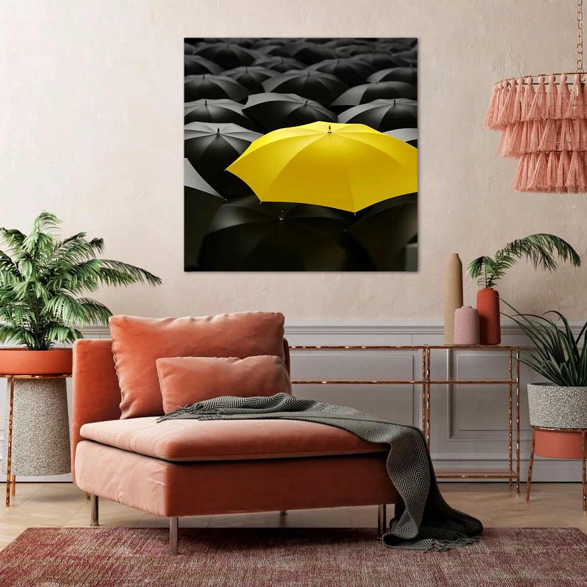 Cuadro sobre lienzo - Impresión de Imagen - Adiós a la tristeza - 40x40 cm