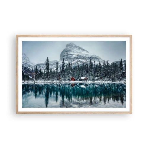 Póster en marco roble claro - Retiro canadiense - 91x61 cm