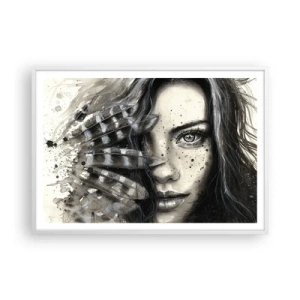 Póster en marco blanco - Belleza salvaje - 100x70 cm