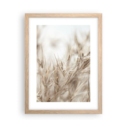 Póster en marco roble claro - Pradera y viento - 30x40 cm