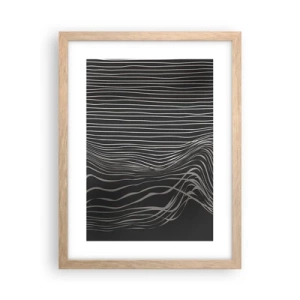 Póster en marco roble claro - Ritmo y acento - 30x40 cm