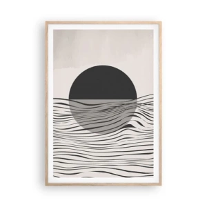 Póster en marco roble claro - Media composición - 70x100 cm