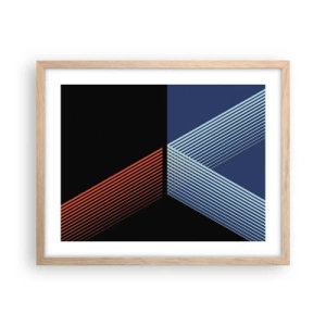 Póster en marco roble claro - La rectitud - 50x40 cm