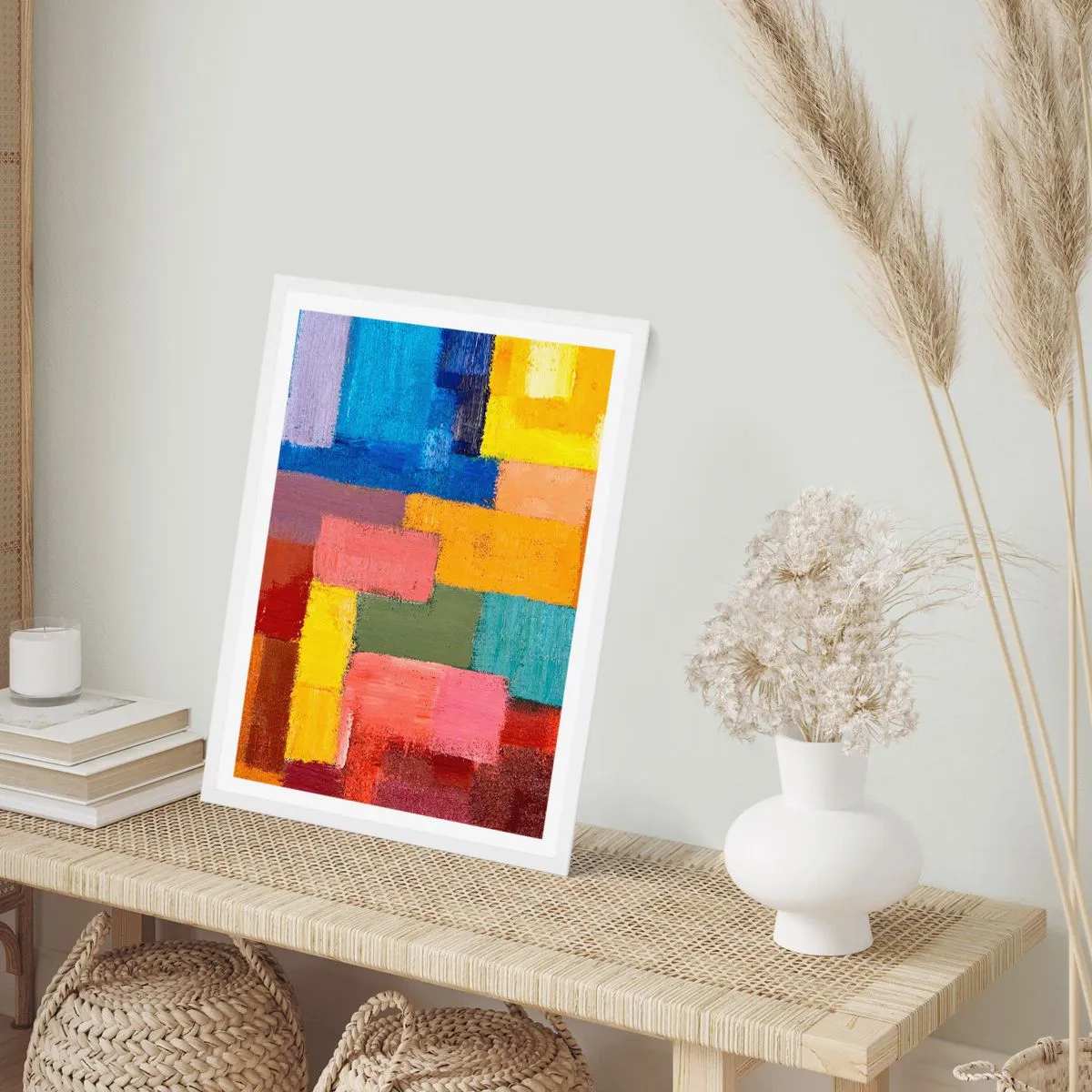 Póster en marco blanco - Cada una diferente, todas coloridas - 40x50 cm