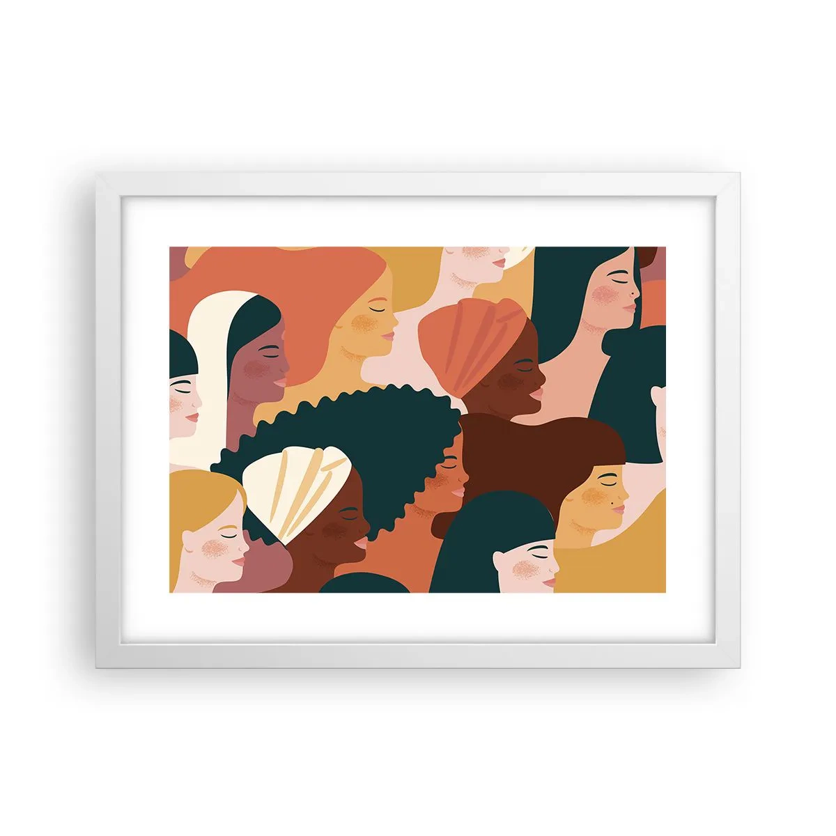 Póster en marco blanco - La feminidad - 40x30 cm