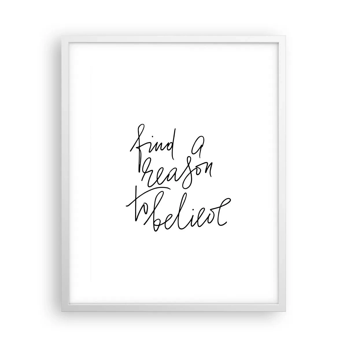 Póster en marco blanco - Es posible - 40x50 cm