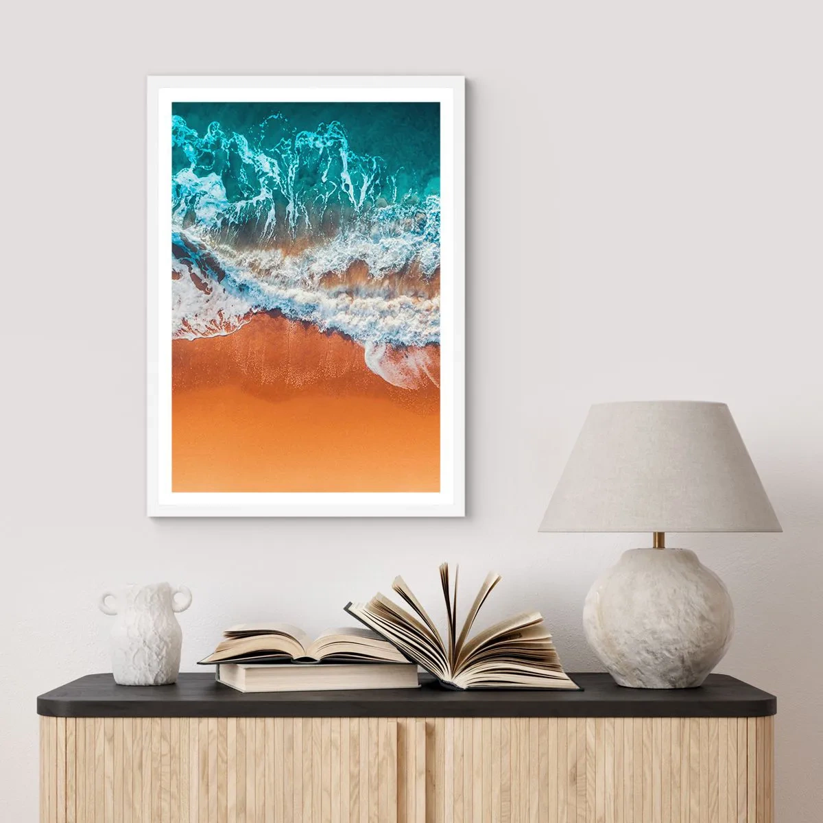 Póster en marco blanco - Siempre a la par - 70x100 cm