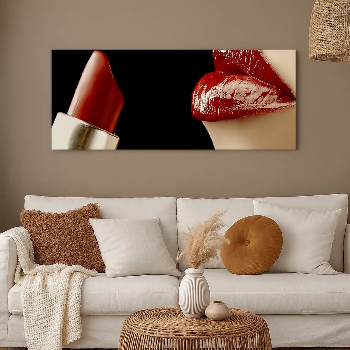 Cuadro sobre lienzo - Impresión de Imagen - Sensualidad y brillo del carmín - 30x30 cm