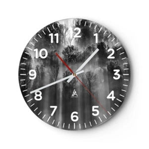 Reloj de pared - Reloj de vidrio - En los flujos de luz - 40x40 cm