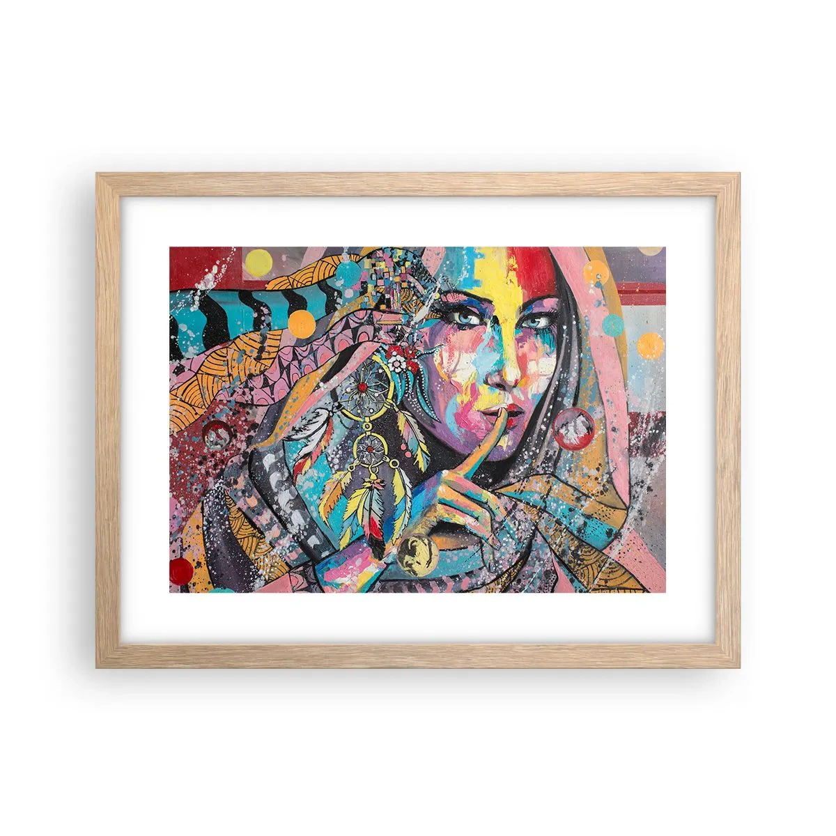 Póster en marco roble claro - Silencio hasta que entiendas - 40x30 cm