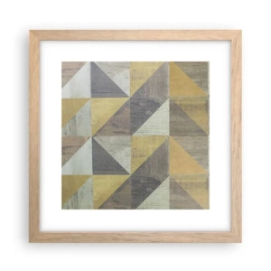 Póster en marco roble claro - El arte de los triángulos - 30x30 cm