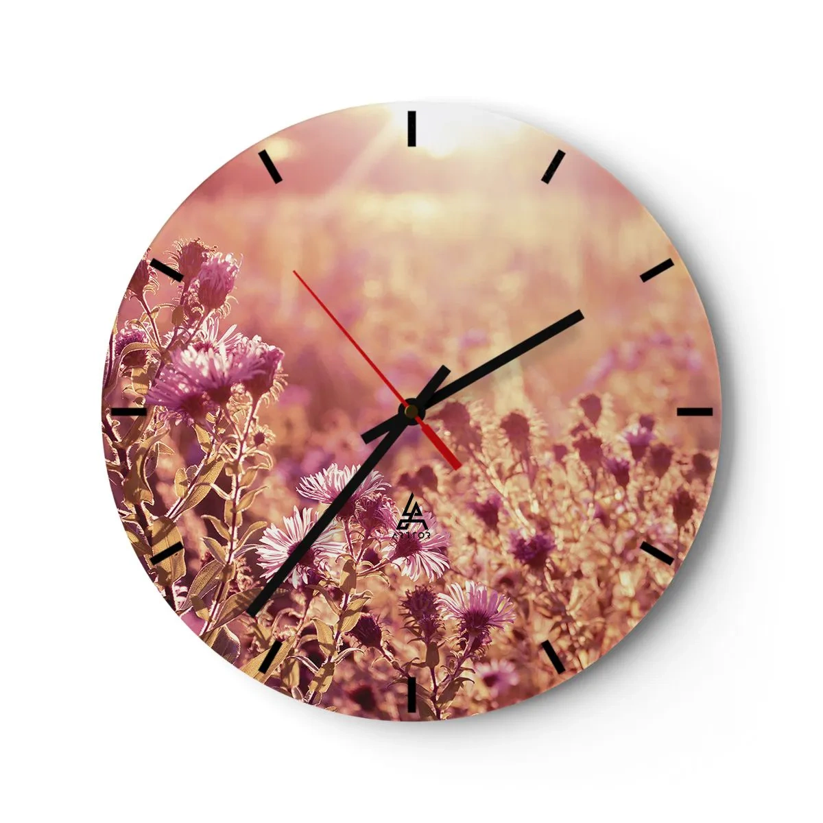 Reloj de pared - Reloj de vidrio - Antes de que se acabe el verano - 40x40 cm