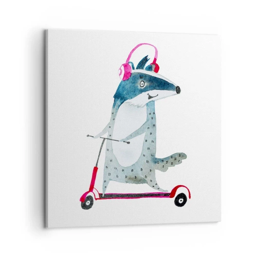 Cuadro sobre lienzo - Impresión de Imagen - Alegrías de tejón - 50x50 cm