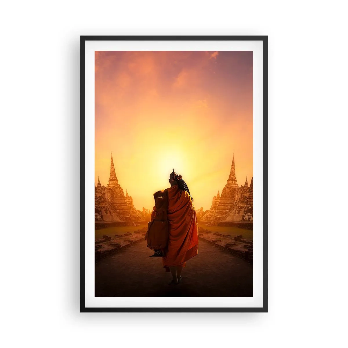 Póster en marco negro - En paz por la eternidad - 61x91 cm