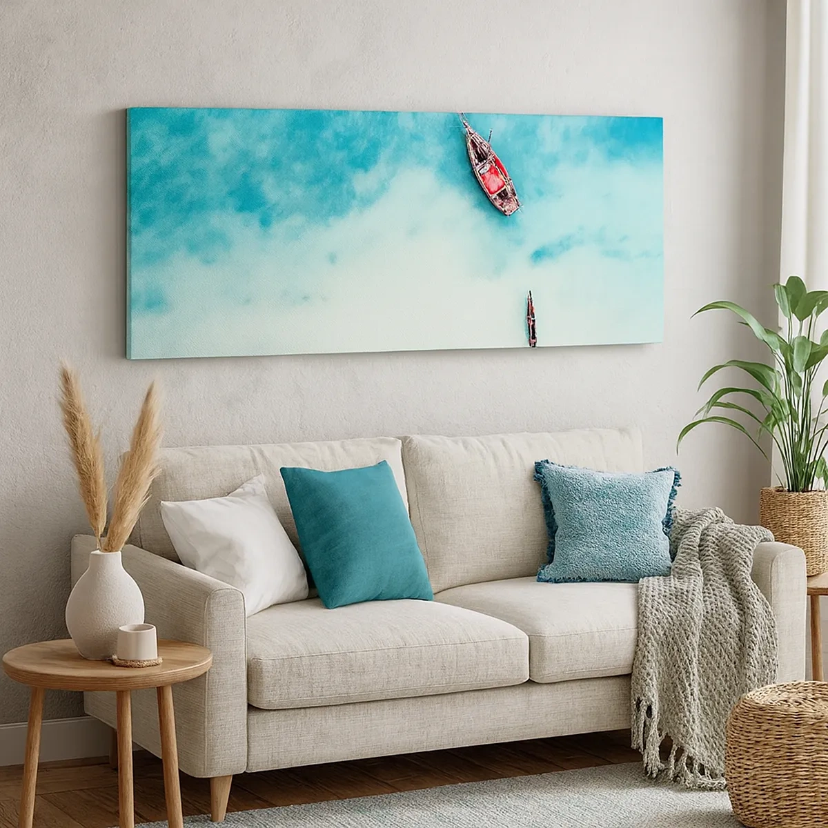 Cuadro sobre lienzo - Impresión de Imagen - Porque en las playas de Zanzíbar, cuando las aguas se desbordan... - 30x30 cm