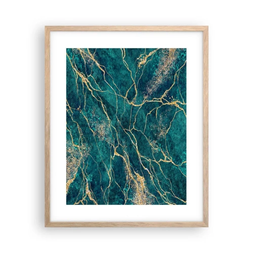 Póster en marco roble claro - Riachuelos de oro - 40x50 cm