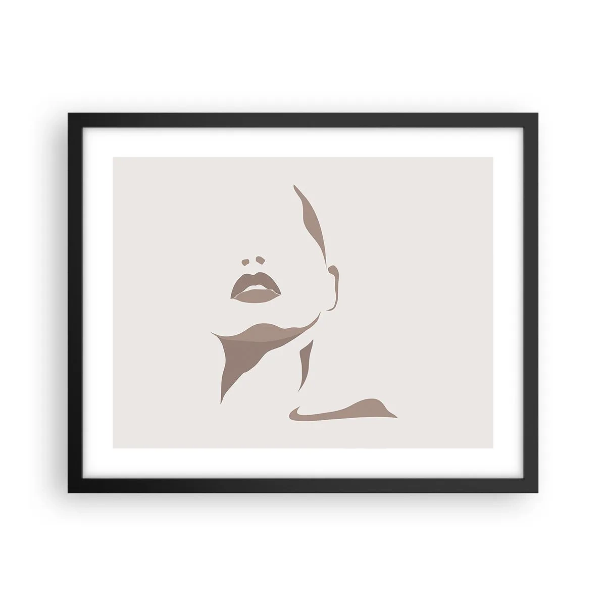 Póster en marco negro - Creación a partir de la luz y la sombra - 50x40 cm
