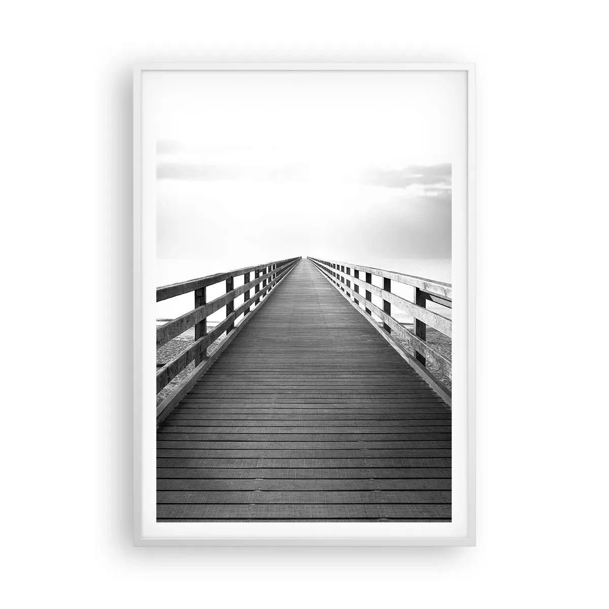 Póster en marco blanco - En la distancia... - 70x100 cm