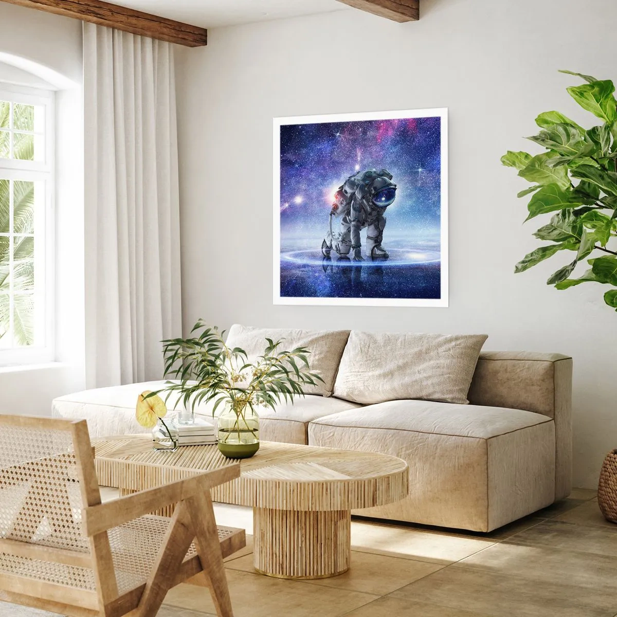 Póster - Cielo estrellado sobre mí - 60x60 cm