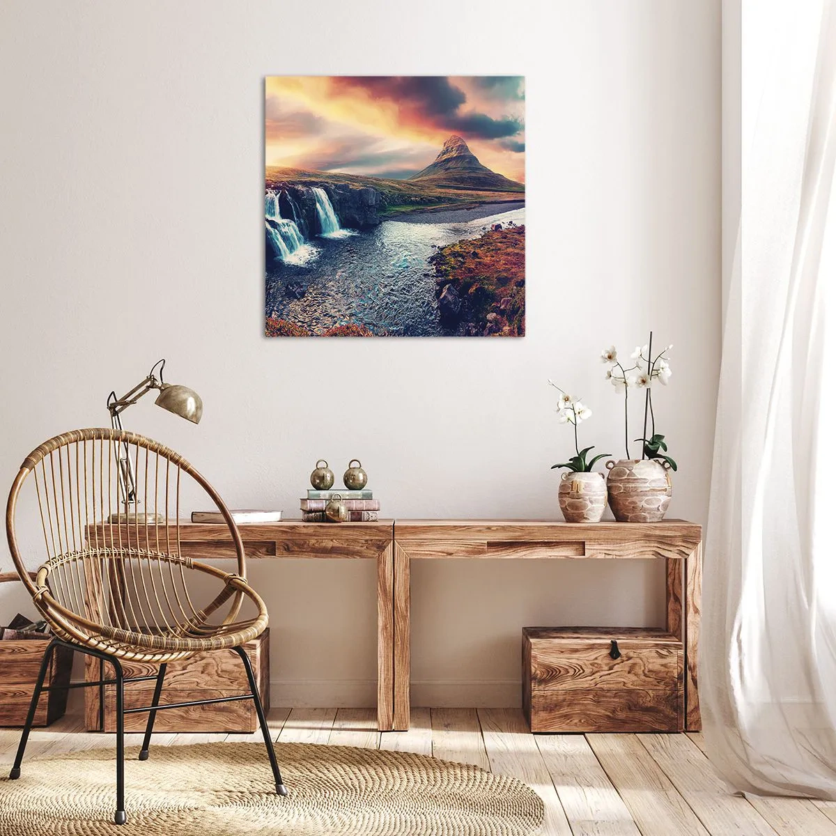 Cuadro sobre lienzo - Impresión de Imagen - En la majestuosidad de la naturaleza - 70x70 cm