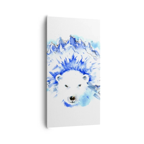 Cuadro sobre lienzo - Impresión de Imagen - El rey del Ártico con una corona de hielo - 65x120 cm