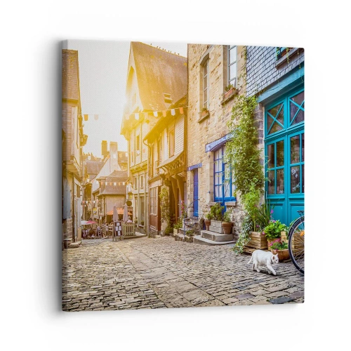 Cuadro sobre lienzo - Impresión de Imagen - El fantasma blanco de la ciudad - 30x30 cm