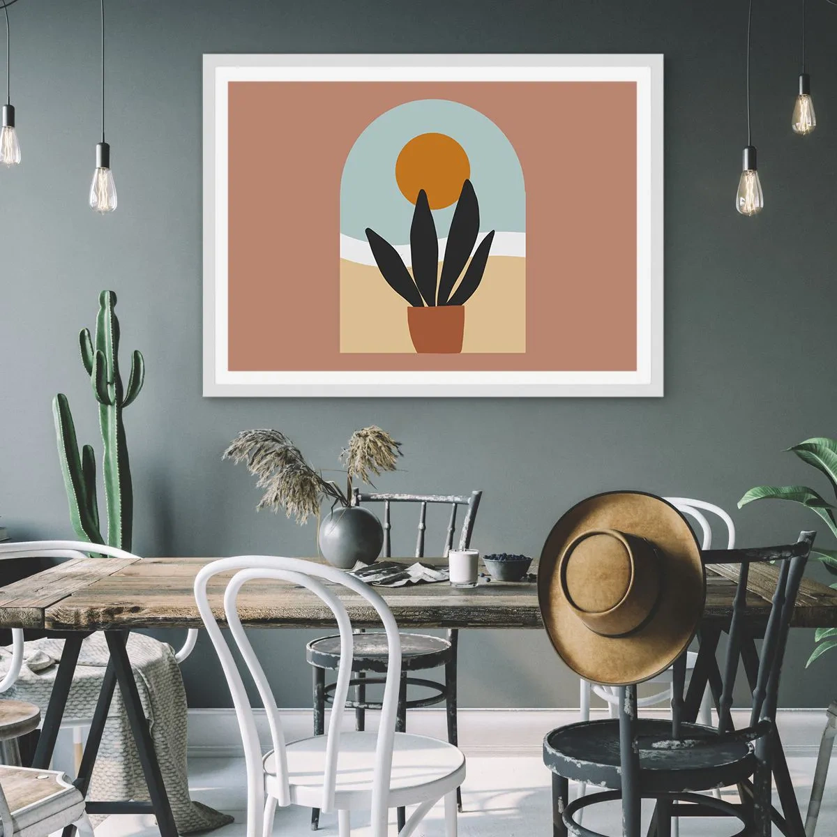 Póster en marco blanco - Pequeñas alegrías - 70x50 cm