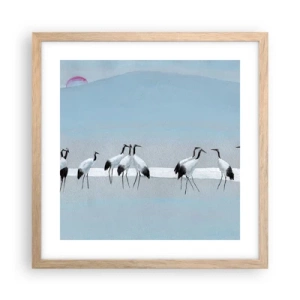 Póster en marco roble claro - Después de un día caluroso - 40x40 cm