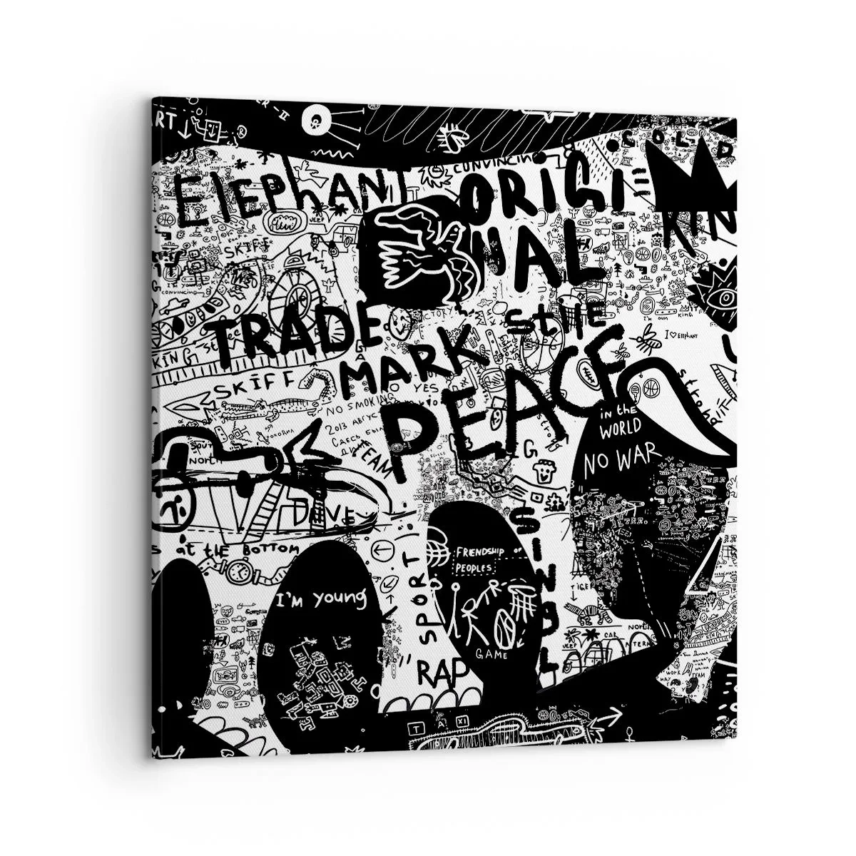 Cuadro sobre lienzo - Impresión de Imagen - El rico mundo de la calle - 60x60 cm